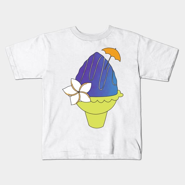 Snow Cone Kids T-Shirt by murialbezanson